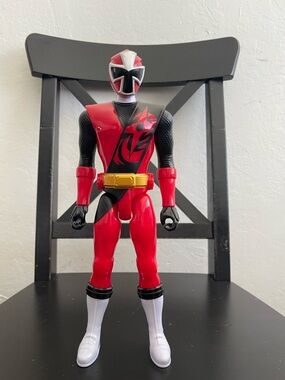 Red Power Ranger-Style Action Figure for Kids